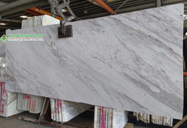 Đá Marble Trắng Volakas (Trắng Vân Mây Tự Nhiên)