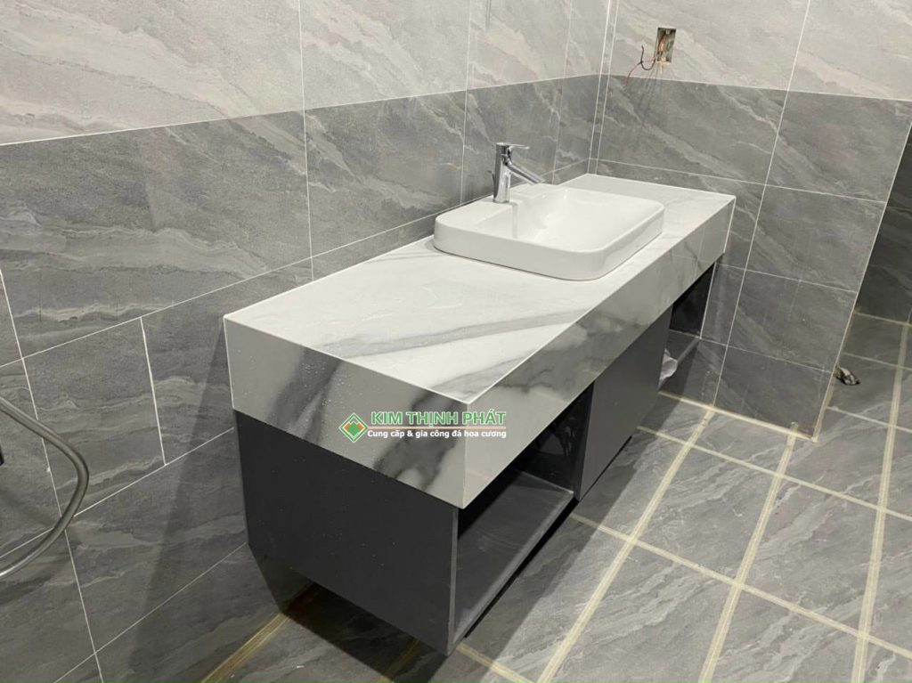 Đá CALACATTA Lamar cắt lavabo