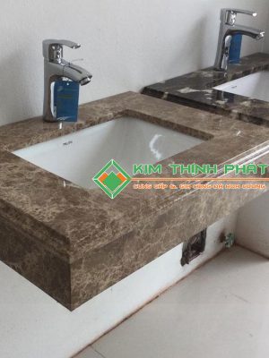 Đá Marble Nâu Tây Ban Nha cắt bàn đá lavabo