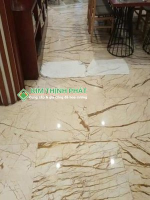 Đá Marble Vàng Kem Chỉ Sofita lát sàn nền