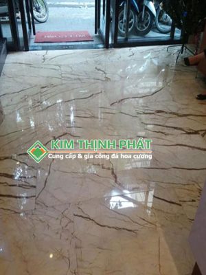 Đá Marble Vàng Kem Chỉ Sofita lát sàn nền