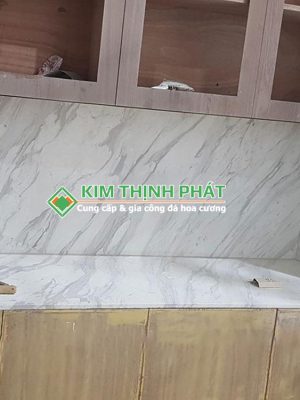 Đá Marble Trắng Volakas ốp bàn bếp