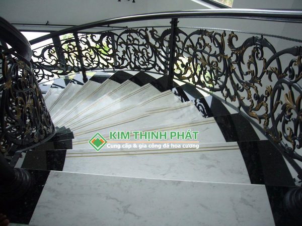 Đá Marble Trắng Volakas ốp bậc cầu thang bộ