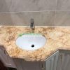 Đá Marble Sky Gold cắt bàn đá lavabo