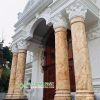 Đá Marble Sky Gold ốp cột tròn