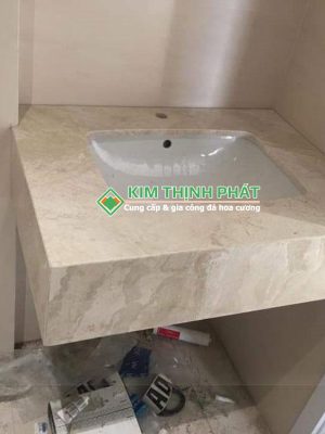 Đá Kem Hoàng Gia (Daina Beige) cắt lavabo