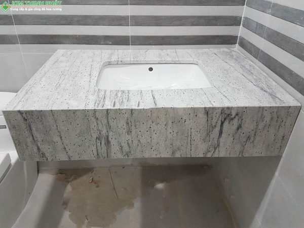 Đá River White (Sông Trắng) cắt lavabo