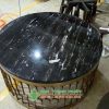 Đá Marble Đen Hoa Băng (Royal Black) cắt mặt đá