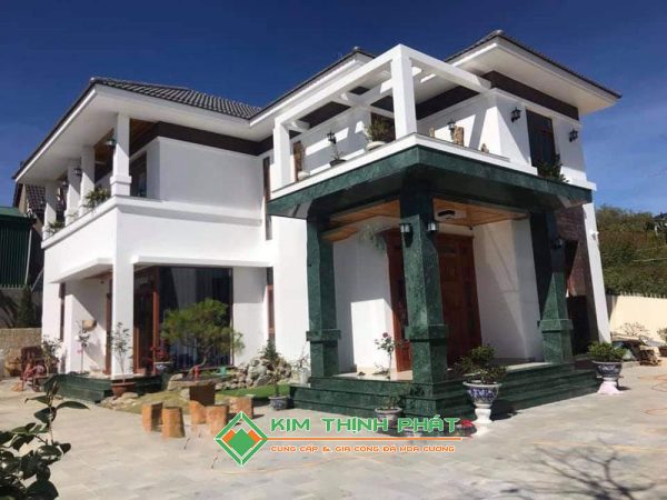 Đá Marble Xanh Napoli ốp tường, cột