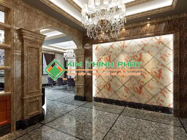 Đá Marble Nâu Tây Ban Nha ốp tường biệt thự