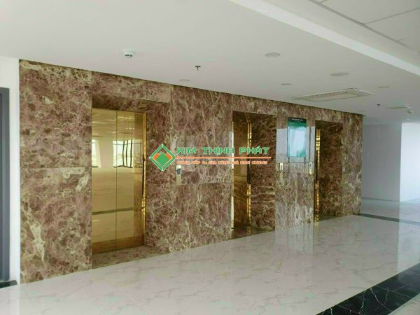 Đá Marble Nâu Tây Ban Nha ốp mặt tiền cầu thang máy