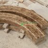 gia công chỉ đá cột tròn đá nâu tây ban nha