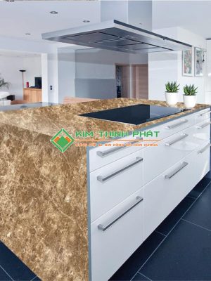 Đá Marble Nâu Tây Ban Nha ốp đảo bếp