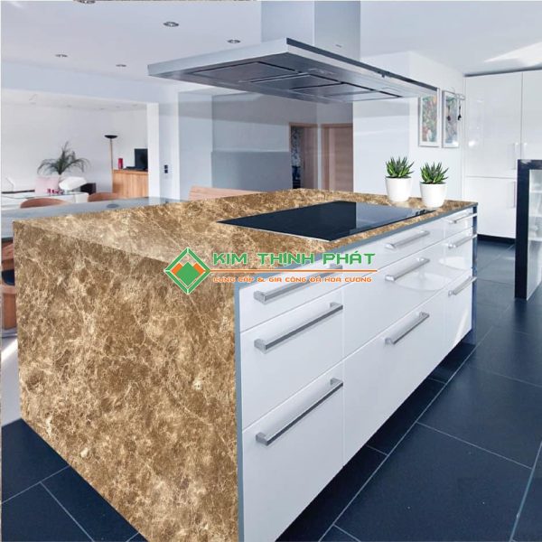 Đá Marble Nâu Tây Ban Nha ốp đảo bếp