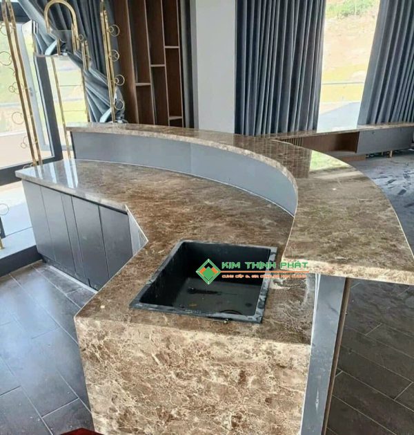 Đá Marble Nâu Tây Ban Nha ốp quầy bar