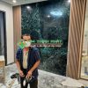 Đá Marble Xanh Mạng Nhện (Xanh Tia Chớp) ốp tường trang trí