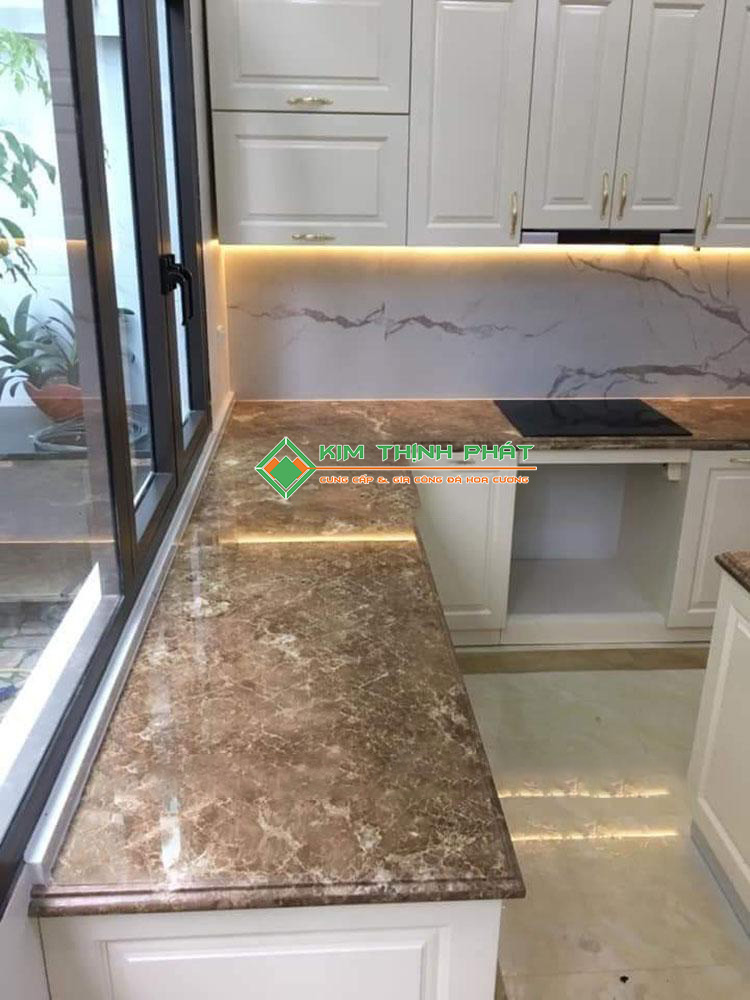 Đá Marble Nâu Tây Ban Nha ốp bàn bếp