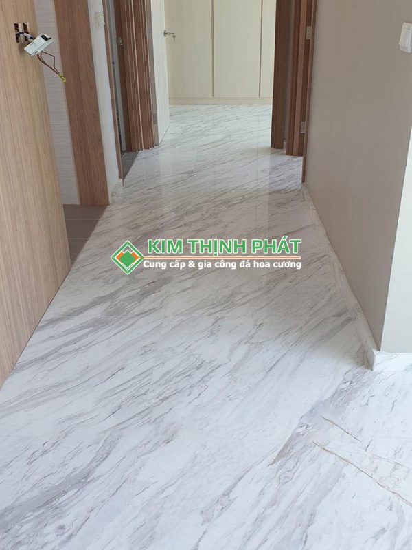 Đá Marble Trắng Volakas lát sàn nền