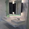 Đá Marble Trắng Volakas cắt lavabo đá