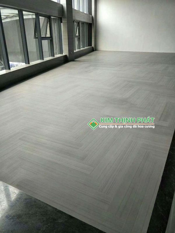 Đá Marble Xám Vân Gỗ lát sàn nền