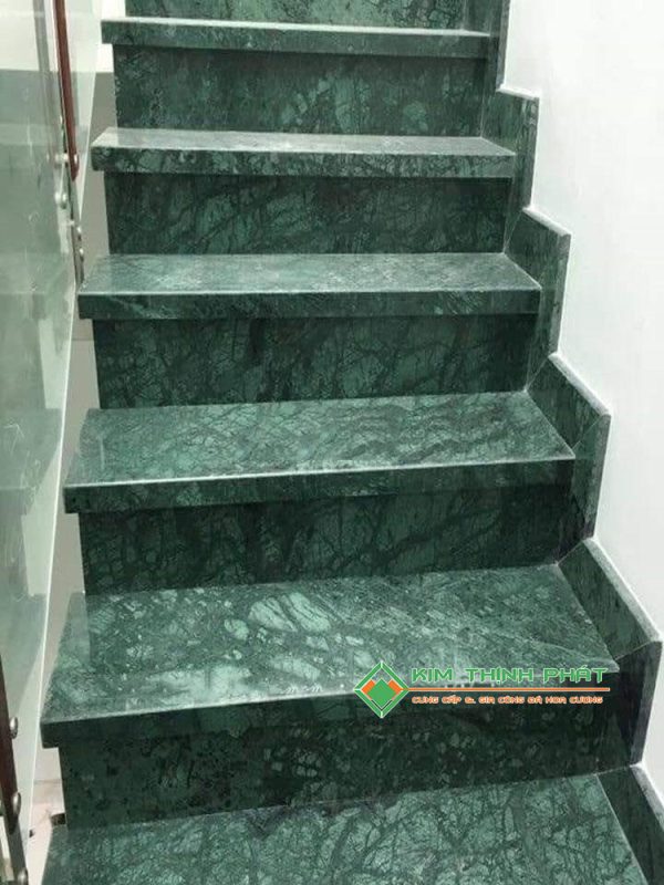 Đá Marble Xanh Napoli ốp cầu thang bộ