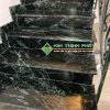 Đá Marble Xanh Mạng Nhện (Xanh Tia Chớp) ốp bậc cầu thang