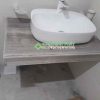 Đá Marble Xám Vân Gỗ cắt lavabo