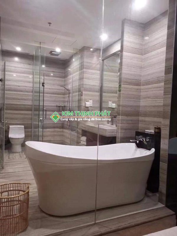 Ốp tường Đá Marble Xám Vân Gỗ