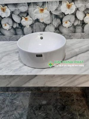 Đá CARRARA Lamar (Trắng Vân Mây Lamar) cắt lavabo