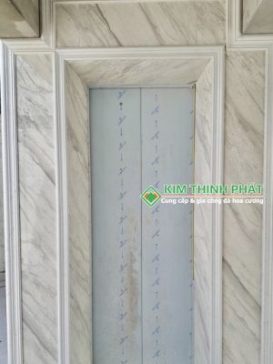 Đá CARRARA Lamar (Trắng Vân Mây Lamar) ốp mặt tiền thang máy