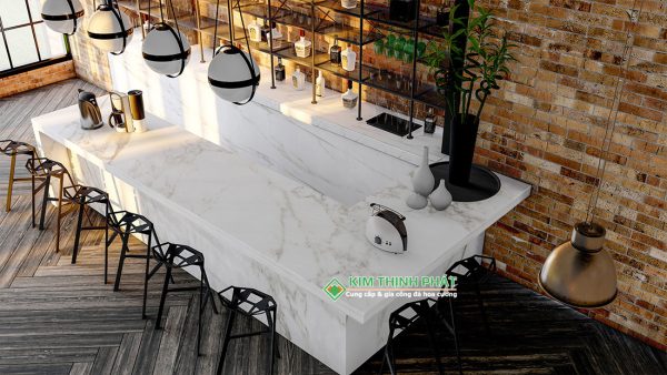 Đá CARRARA ULTIMO Lamar ốp mặt bàn, quầy bar