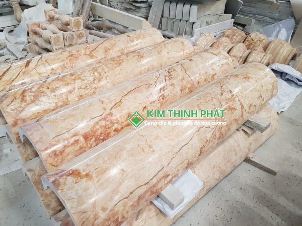 gia công cột tròn Đá Marble Sky Gold