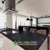 Đá Marble đen tia chớp ốp bàn bếp