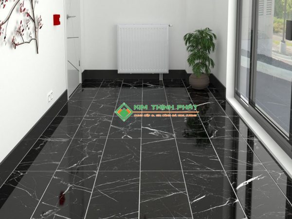 Đá Marble đen tia chớp ốp nền, lát sàn