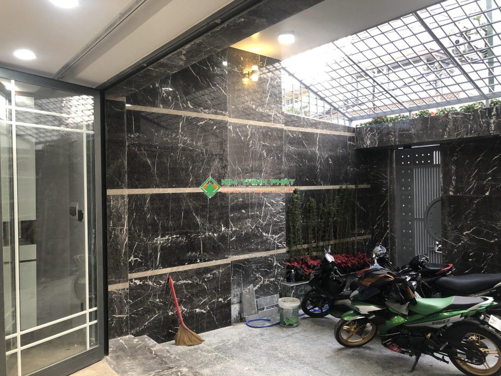 Đá Marble đen tia chớp ốp tường