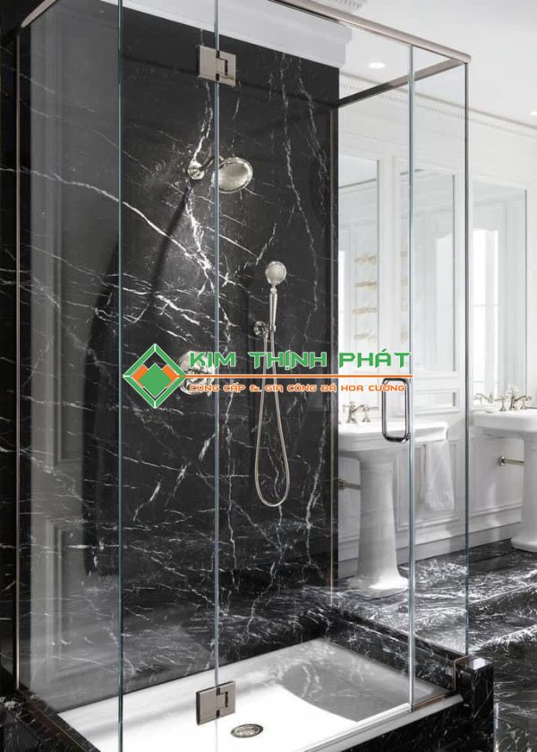 Đá Marble đen tia chớp ốp tường nhà tắm