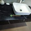 Đá Marble đen tia chớp ốp cắt bàn đá lavabo