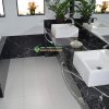 Đá Marble đen tia chớp ốp cắt bàn đá lavabo