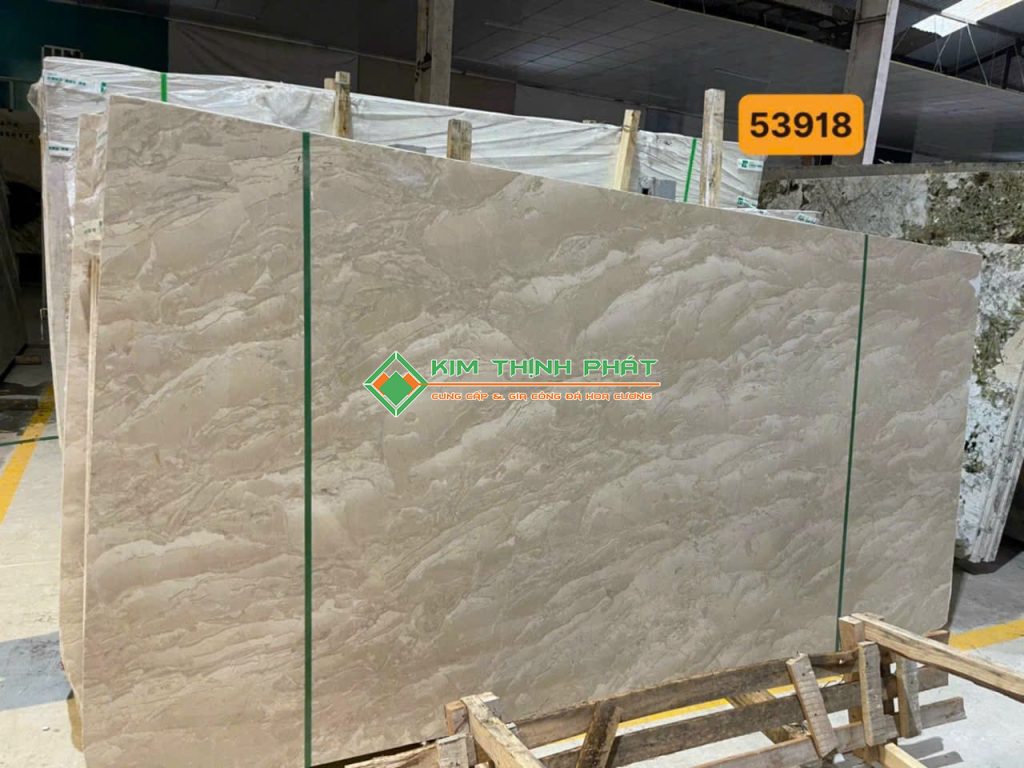 Đá Marble Kem Oman Bông Lớn (Hoa To)