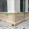 Đá Marble Kem Oman Bông Lớn (Hoa To) ốp mặt tiền nhà