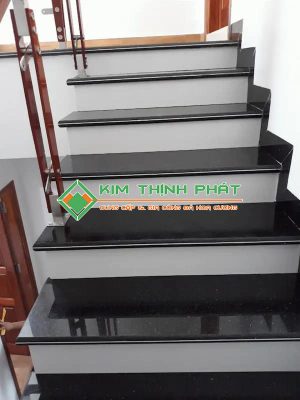 đá kim sa trung ốp bậc cầu thang cổ trắng