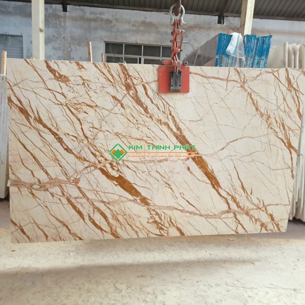 Đá Marble Vàng Kem Chỉ Sofita