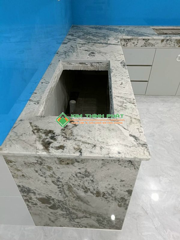 Ốp mặt bếp Đá Trắng Azul (Azul White)