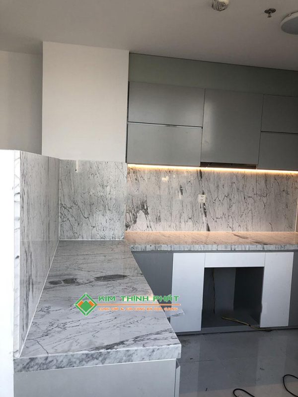 Đá Trắng Ý (Trắng Carrara) ốp bếp