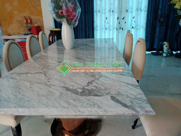 Đá Trắng Ý (Trắng Carrara) cắt mặt bàn