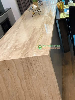 Đá Marble Vân Gỗ Ý (Daino Beige) ốp bàn, bếp