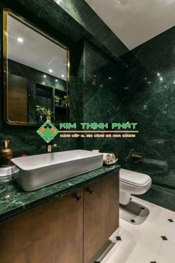 Đá Marble Xanh Napoli cắt bàn đá lavabo