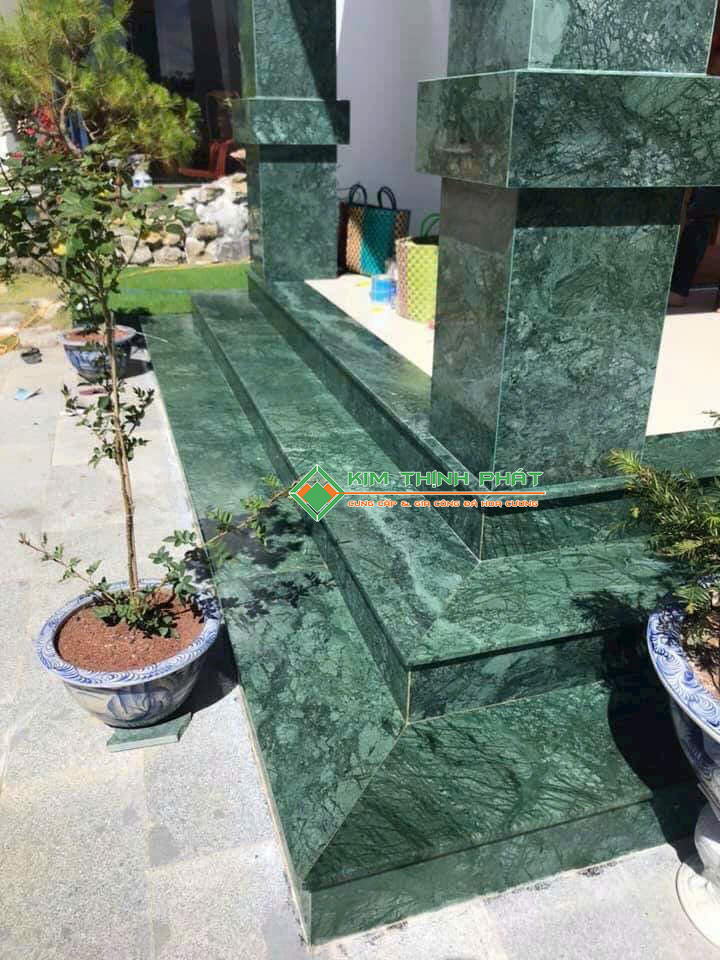 Đá Marble Xanh Napoli ốp bậc cấp