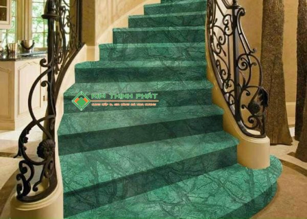 Đá Marble Xanh Napoli ốp cầu thang bộ