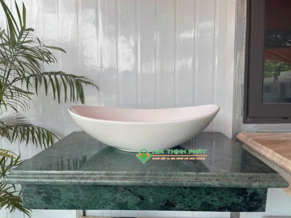 Đá Marble Xanh Napoli cắt bàn đá lavabo